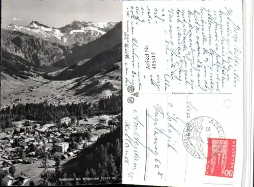 495415,Adelboden Totale m. Wildstrubel Bergkulisse Kt Bern