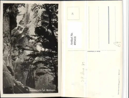 495418,Aareschlucht Schlucht b. Meiringen Kt Bern