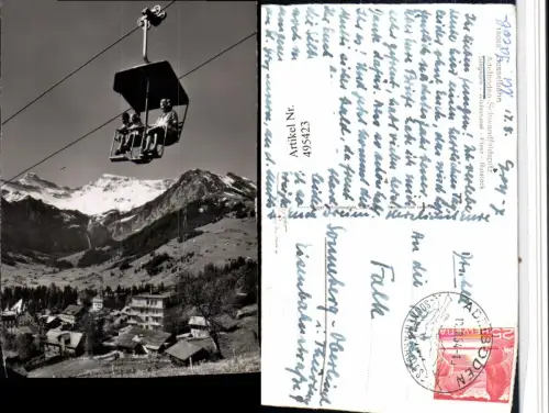 495423,Adelboden Schwandfeldspitz Sessellift Bergkulisse Kt Bern
