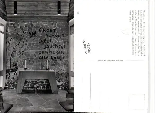 495425,Lobpreiskapelle Aeschiried b. Spiez Mosaik Altar Kt Bern