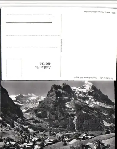 495430,Grindelwald Totale m. Fiescherhörner u. Eiger Bergkulisse Kt Bern