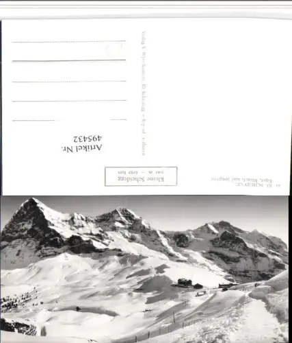 495432,Kleine Scheidegg b. Wengen m. Eiger Mönch Bergkulisse Kt Bern