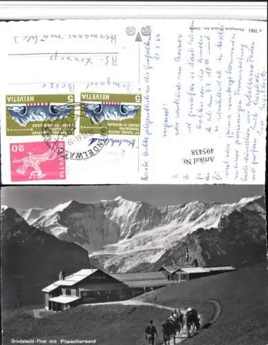 495438,Grindelwald First Bergstation m. Fiescherwand Bergkulisse Kt Bern