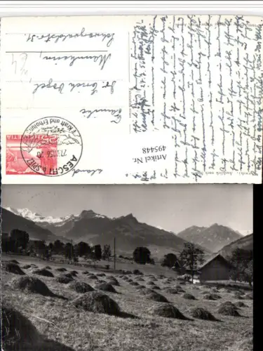 495448,Aeschi b. Spiez Ausblick nach Süden Bergkulisse Kt Bern