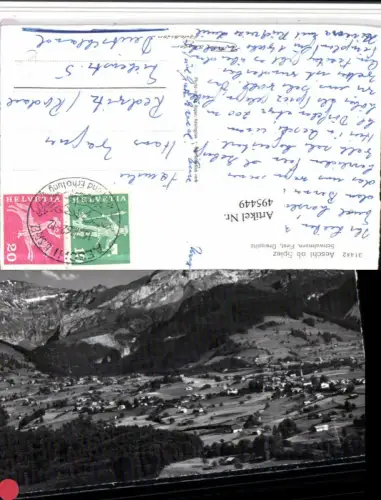 495449,Aeschi b. Spiez Totale geg. First Dreispitz Bergkulisse Kt Bern