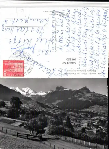 495450,Aeschi b. Spiez Blick ins Kandertal Bergkulisse Kt Bern