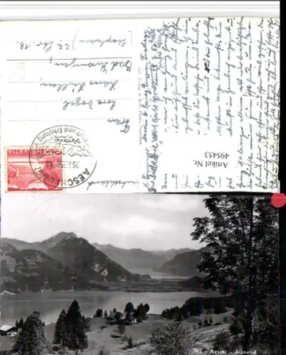 495453,Aeschi b. Spiez Allmend Thuner u. Breinzersee Bergkulisse Kt Bern