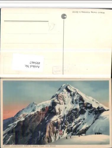 495467,Jungfraujoch b. Wengen geg. Eiger Mönch Bergkulisse Kt Bern
