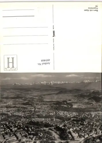 495468,Bern Totale m. Alpen Fliegeraufnahme 754 Bergkulisse