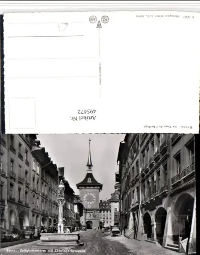 495472,Bern Zeitglockenturm m. Zähringerbrunnen Brunnen