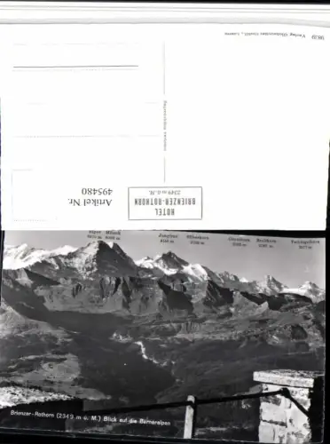 495480,Brienzer Rothorn b. Brienz Berneralpen Bergkulisse Kt Bern