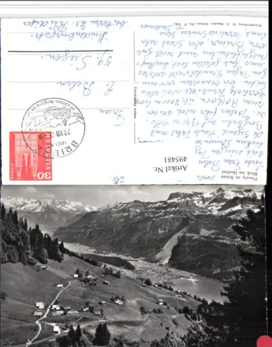 495481,Planalp ob Brienz Blick ins Haslital Bergkulisse Kt Bern