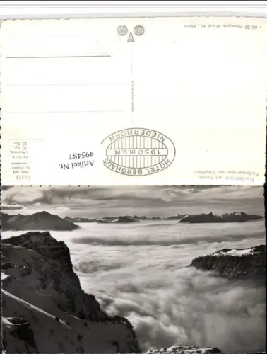 495487,Niederhorn m. Niesen b. Beatenberg Nebelmeer Bergkulisse Kt Bern