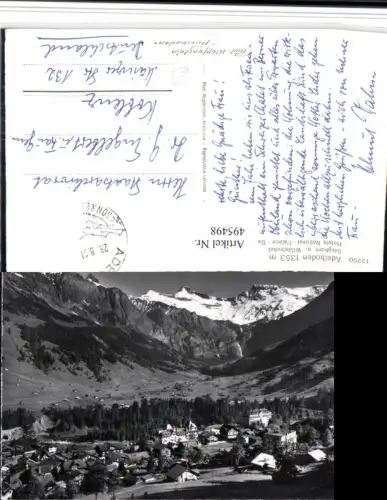 495498,Adelboden Totale geg. Steghorn Wildstrubel Bergkulisse Kt Bern
