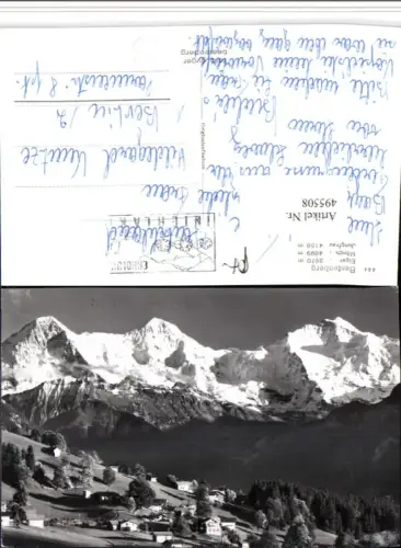 495508,Beatenberg geg. Eiger Mönch Jungfrau Bergkulisse Kt Bern