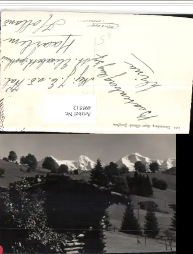 495512,Beatenberg geg. Eiger Mönch Jungfrau Bergkulisse Kt Bern