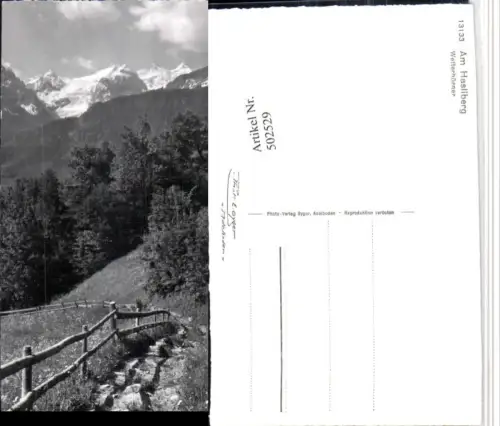 502529,Hasliberg Wetterhörner Bergkulisse Wegpartie Kt Bern