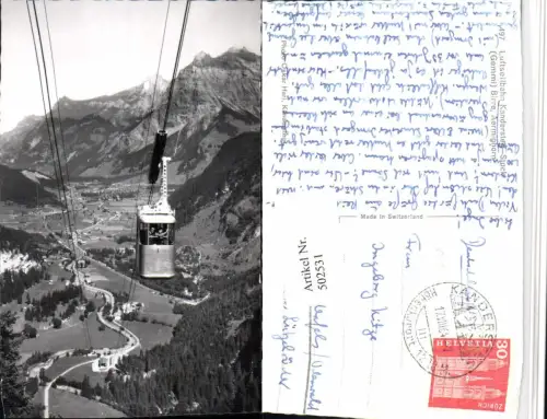 502531,Seilbahn Kandersteg Stock Birre Aermighorn Bergkulisse Kt Bern
