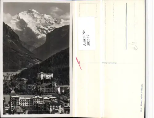 502537,Interlaken Teilansicht m. Jungfrau Bergkulisse Kt Bern
