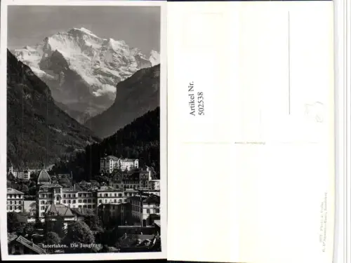 502538,Interlaken Teilansicht m. Jungfrau Bergkulisse Kt Bern