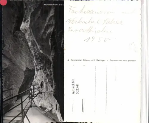 502541,Aareschlucht Schlucht b. Meiringen Kt Bern