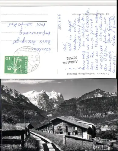502552,Goldern Hasliberg Berghaus Bergkulisse Kt Bern
