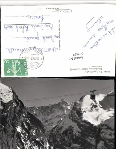 502569,Seilbahn Kandersteg Stock m. Hockenhorn Bergkulisse Kt Bern