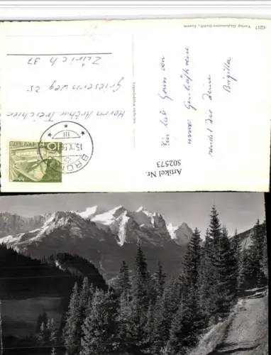 502573,Hasliberg Weg zur Mägisalp Bergkulisse Kt Bern