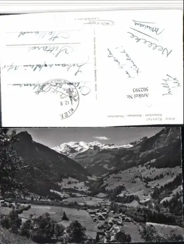 502593,Kiental b. Reichenbach Totale m. Golderhorn Bergkulisse Kt Bern