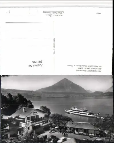 502598,Beatenbucht am Thunersee Bahnstation Motorschiff Bubenberg Kt Bern
