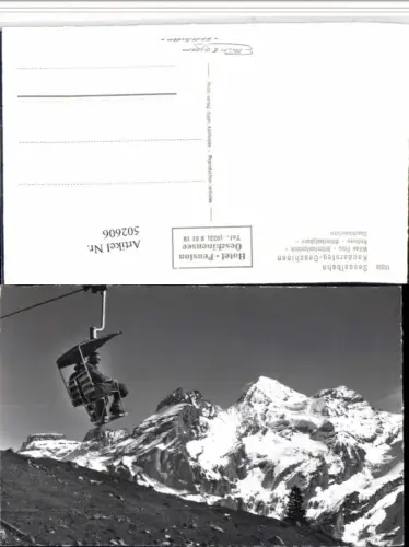 502606,Sessellift Kandersteg – Oeschinen m. Wilde Frau Bergkulisse Kt Bern