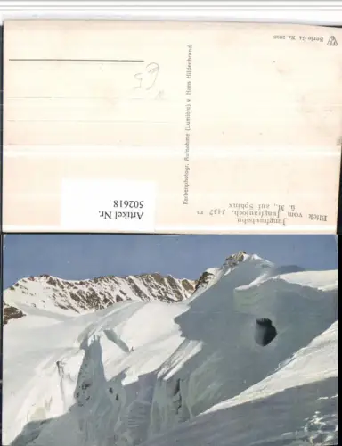 502618,Jungfraubahn Blick vom Jungfraujoch b. Interlaken auf Sphinx Kt Bern