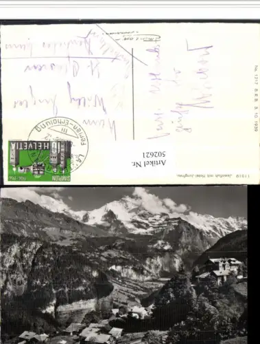502621,Isenfluh m. Hotel Jungfrau b. Lauterbrunnen Bergkulisse Kt Bern