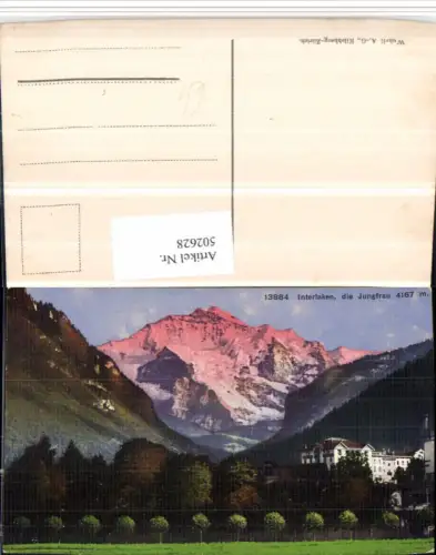 502628,Interlaken m. Jungfrau Bergkulisse Kt Bern