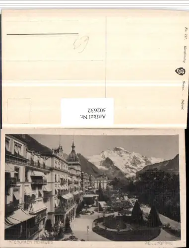 502632,Interlaken Höheweg m. Jungfrau Bergkulisse Kt Bern