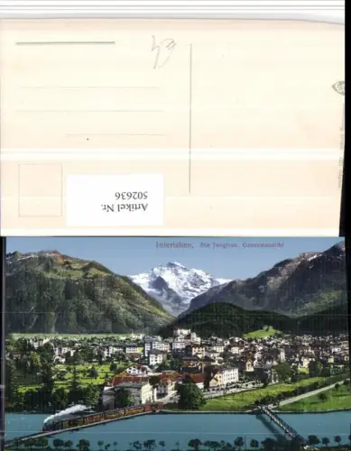 502636,Interlaken Totale Zug m. Jungfrau Bergkulisse Kt Bern
