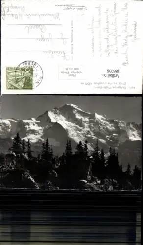 586096,Foto Ak Schynige Platte-Bahn Blick a. d. Jungfrau Wilderswil Switzerland