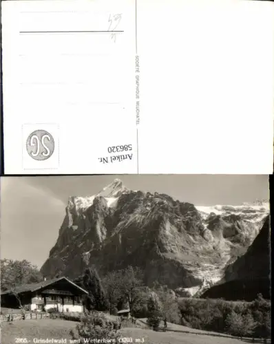 586320,Foto Ak Grindelwald u. Wetterhorn Switzerland