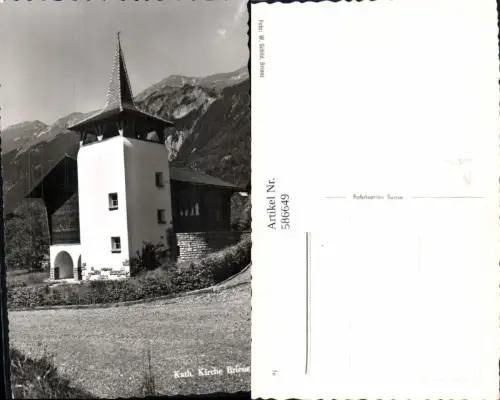 586649,Foto Ak Brienz Kath. Kirche Switzerland