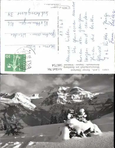 586754,Foto Ak Lenk Berner Oberland Betelberg Winterlandschaft Switzerland