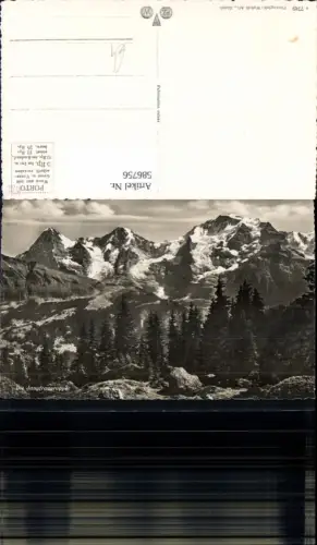 586756,Foto Ak Die Jungfraugruppe b. Wengen Switzerland