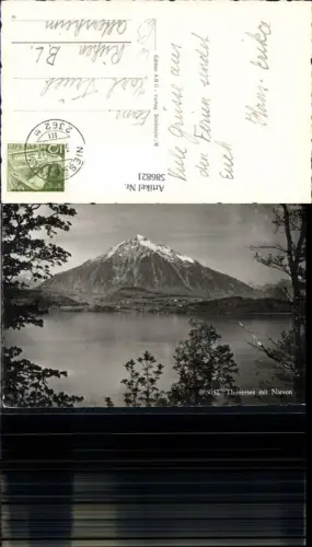 586821,Foto Ak Thunersee m. Niesen Mülenen Switzerland