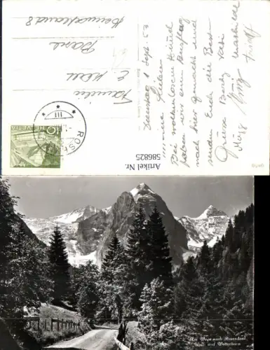 586825,Foto Ak Schattenhalb Am Wege n. Rosenlaui Well- u. Wetterhorn Switzerland