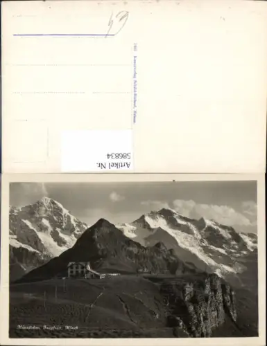 586834,Foto Ak Grindelwald Männlichen Jungfrau Mönch Switzerland