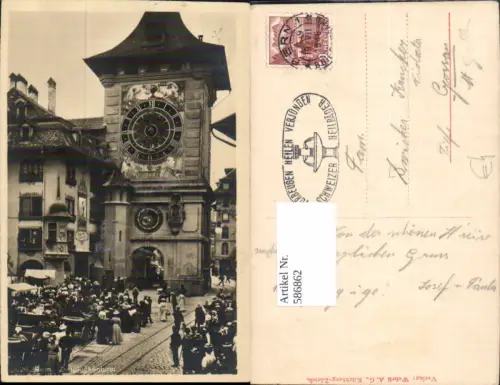 586862,Foto Ak Bern Zeitglockenturm Uhrturm Switzerland