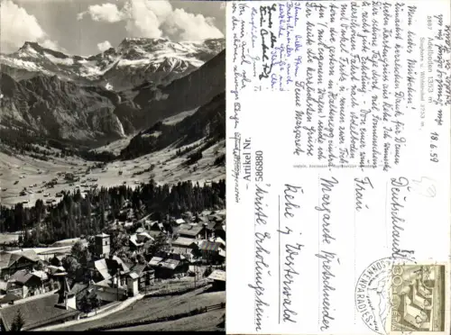 586880,Foto Ak Adelboden Steghorn u. Wildstrudel Switzerland