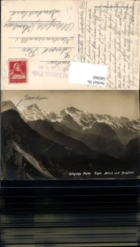 586960,Schynige Platte Eiger Mönch u. Jungfrau Interlaken Switzerland