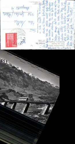 587032,Foto Ak Niesenbahn Blick ins Kiental Kandertal Mülenen Switzerland