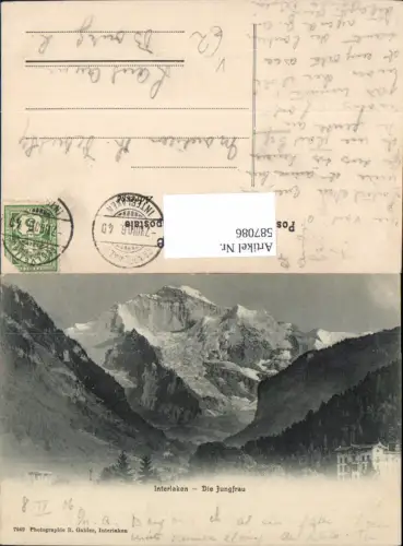 587086,Interlaken Die Jungfrau Switzerland pub R. Gabler 7049