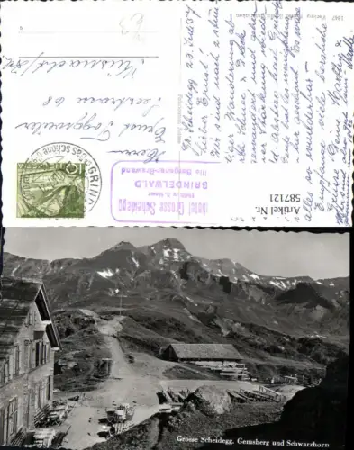 587121,Foto Ak Grosse Scheidegg Gemsberg u. Schwarzhorn Grindelwald Switzerland